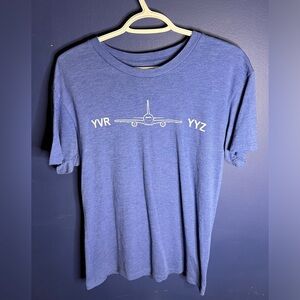 Men’s Size Medium Blue Short Sleeve T-Shirt.  Travel.